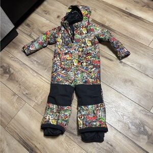 BURTON X MARVEL SUPERHEROES DRYRIDE SNOWSUIT SNOWBOARDING TODDLER SIZE 3T